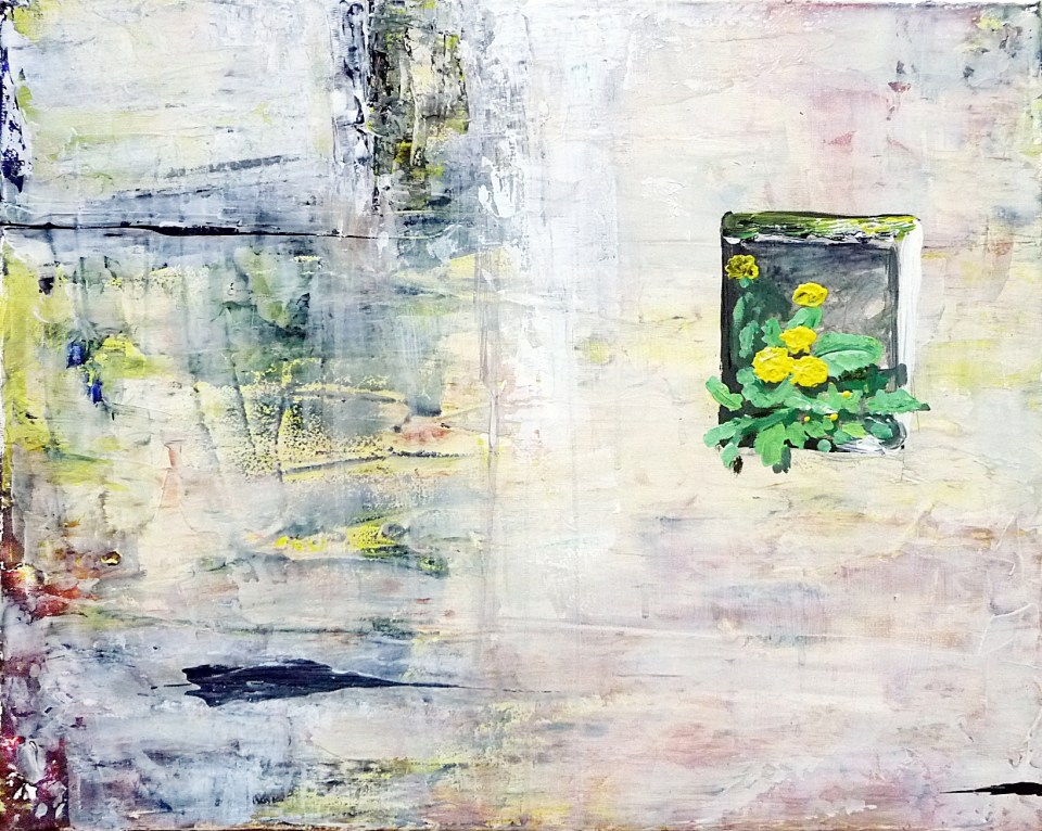 Sold. 'Dandelion'. Acrylic on 20x16" canvas. Rose Strang 2013