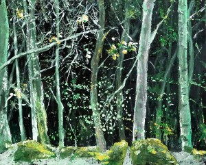 Spring Sycamore. Acrylic on 20x16" canvas