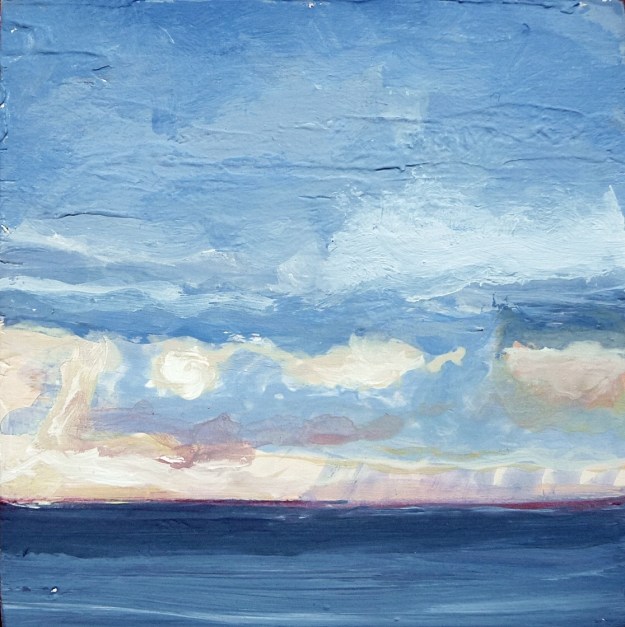 Eigg Series. No 6. Acrylic on 5x5" wood