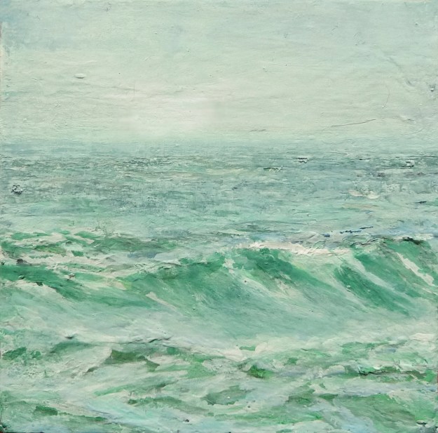 Eigg Series No. 20. Acrylic on 5x5" wood