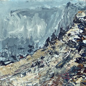 Eigg Series. No. 12. Acrylic on 5x5 " wood