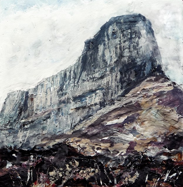 Eigg Series. No 14. Acrylic on 5x5" wood