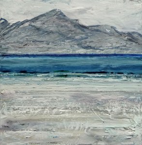 Ink and acrylic on 5x5" wood