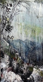 North Wind (1) Mixed media on 11.5x6” wood panel 