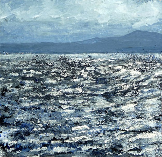 Eigg Series No. 33. Acrylic on 5x5" wood