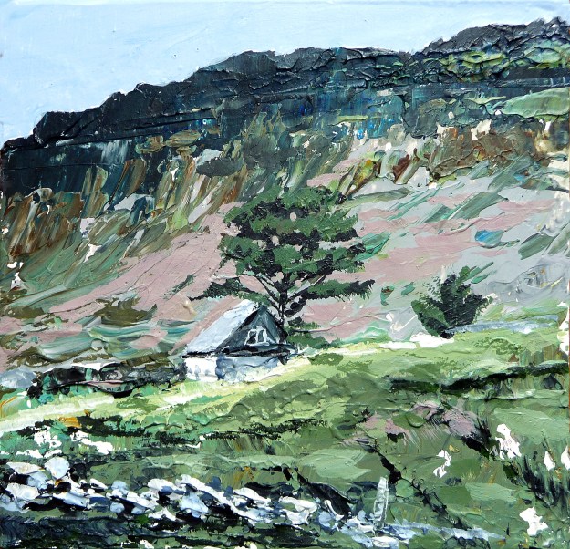 Eigg Series No. 27. Acrylic on 5x5" wood