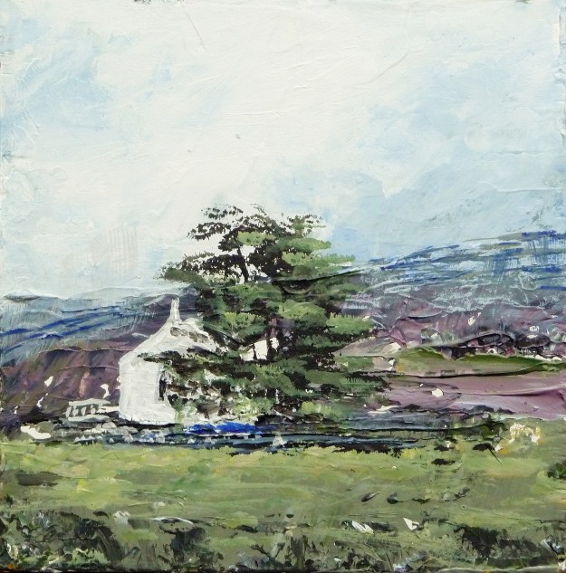 Eigg Series No. 29. Acrylic on 5x5" wood