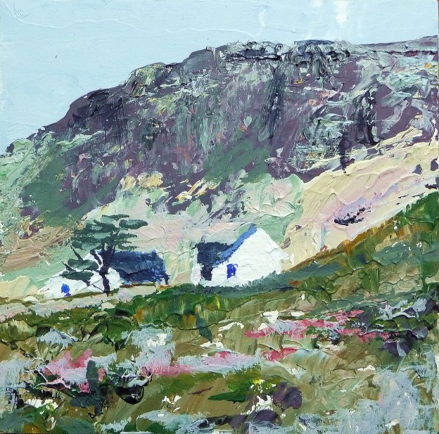 Eigg Series No. 30. Acrylic on 5x5" wood