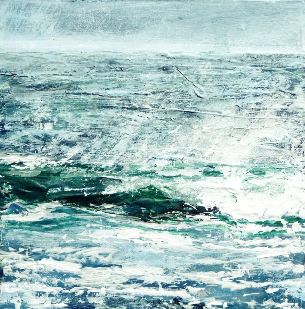 Eigg Series No. 48. Acrylic on 5x5" wood