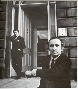 Richard Demarco outside his Melville Street Gallery in 1967