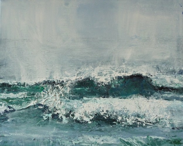 'Wave, Singing Sand Bay'. Acrylic on 20x16" canvas