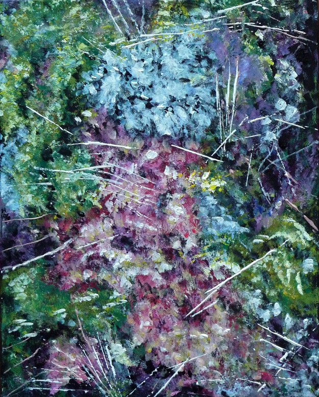 'Sphagnum Moss'. Acrylic on 20x16" canvas