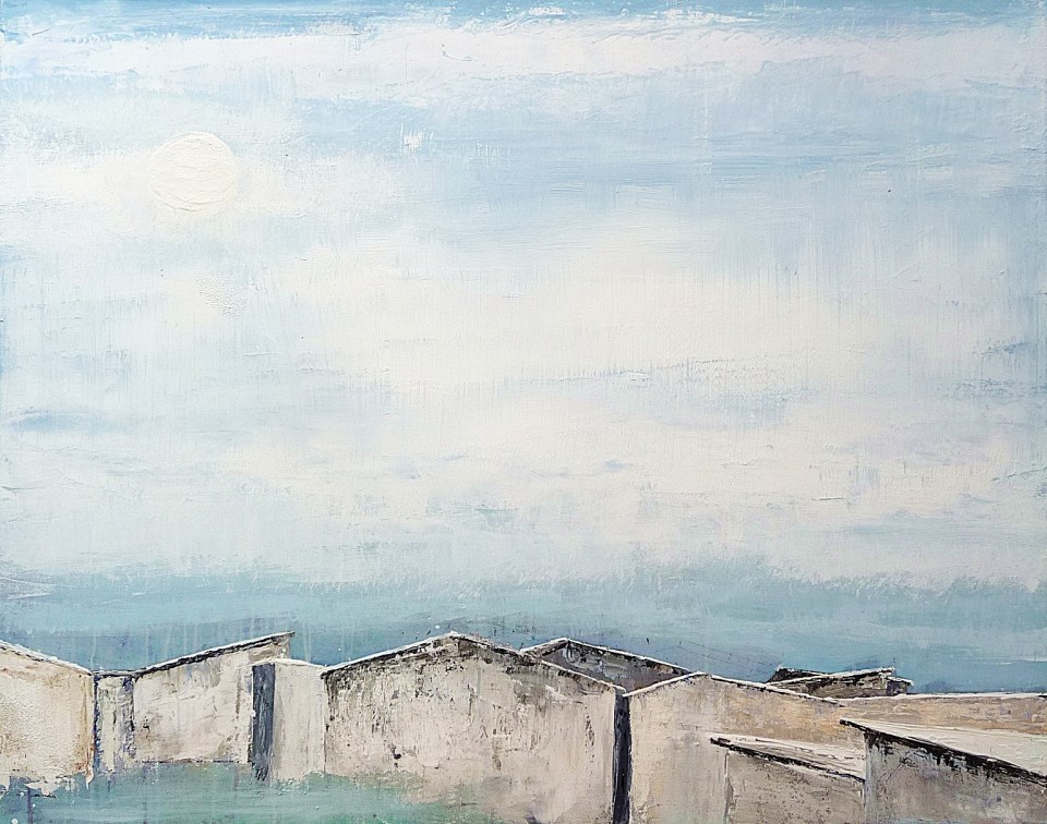 'Argent'. Acrylic on 40x30" canvas. Rose Strang 2013