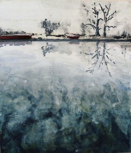 'Canalscapes 3'. Acrylic on 14x11" wood panel