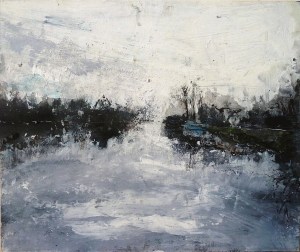 'Canalscapes 2'. Acrylic on 14x11" wood panel