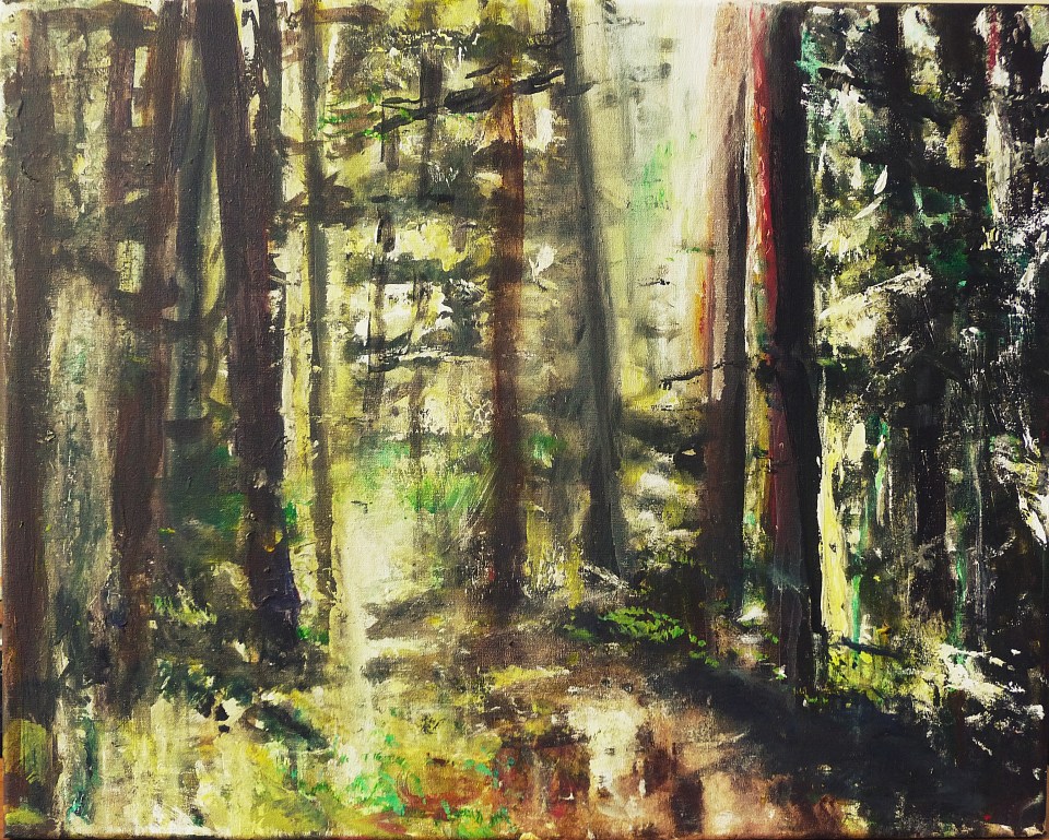 'Glentress'. Acrylic on 20x16" canvas. Rose Strang 2014