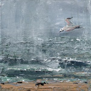 'Lindisfarne Series No. 3'. Acrylic on 5x5" wood