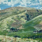 'Moffat Hills', Acrylic on 10x10" wood panel