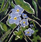 'Forget-me-nots. Kelso'. Acrylic on 5x5" wood