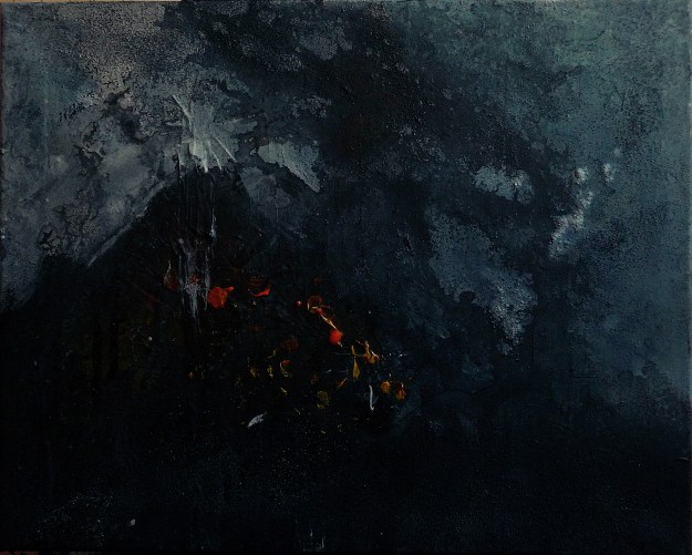 Blue 5. Mixed media on 20x16" canvas