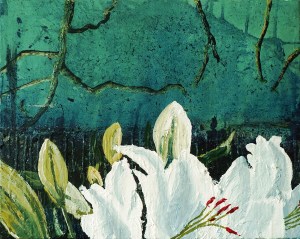 'Lily (Casares)'. Mixed media on 20x16" canvas.. Rose Strang 2016