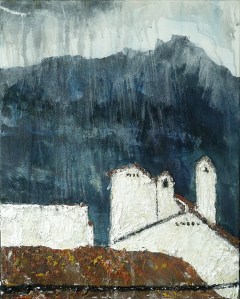 'Casares 2'. Mixed media on 20x16" canvas.. Rose Strang 2016