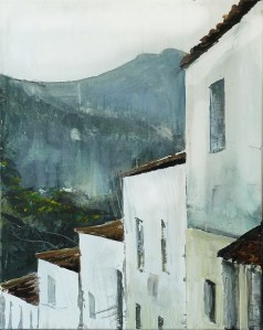 'Casares 4'. Mixed media on 20x16" canvas. Rose Strang 2016