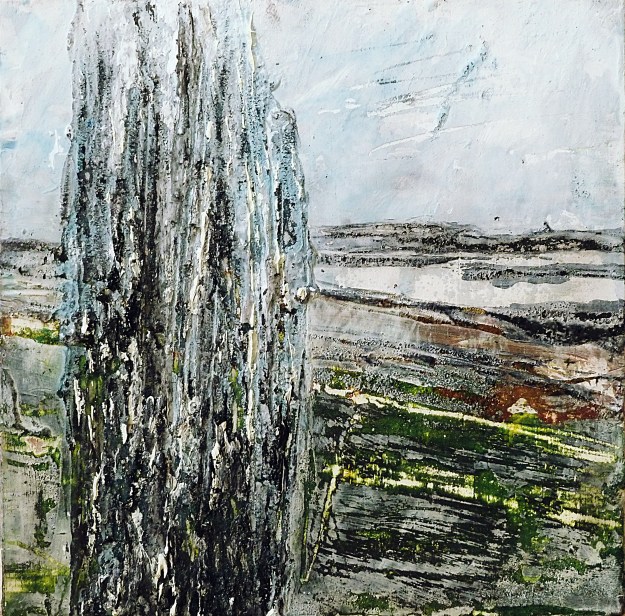 'Callanish 1'. Mixed media on 5x5" wood