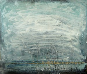 'Severn 4'. Mixed media on 14x11" wood panel