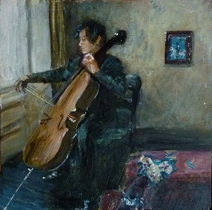 Sold. 'Winter 11. Baroque'. Mixed media on 10x10" wood panel. £150 (unframed) Rose Strang 2017