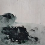 'October Tide, Isle of Iona'. Mixed media on 10x10" wood panel. Rose Strang 2018. £200