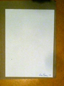 (Image without UV torch). 'A Rose'. UV pen on A4 paper. Rose Strang 2019