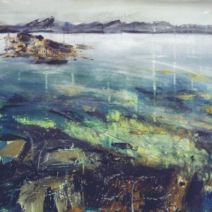 Sold. 'Coral Bed. Ardban'. Mixed media on 31x22" paper. Rose Strang 2019. £380