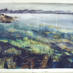 Sold. 'Coral Bed. Ardban'. Mixed media on 31x22" paper. Rose Strang 2019. £380