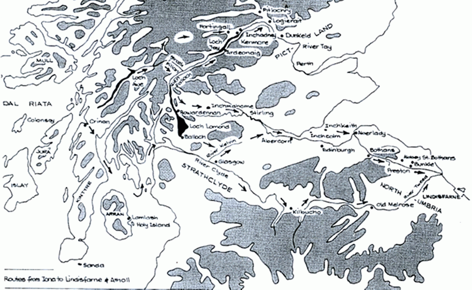 Pilgrim map from website: eastlothianheritage.co.uk