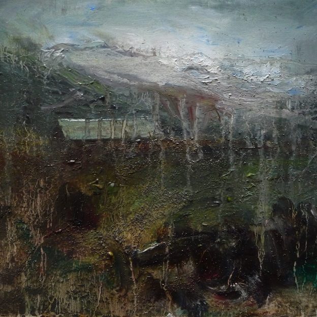 'Through Kintail'. Oil on 14x11" wood. Rose Strang 2020