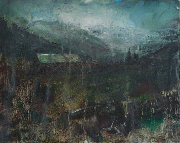 'Through Kintail'. Oil on 14x11" wood. Rose Strang 2020