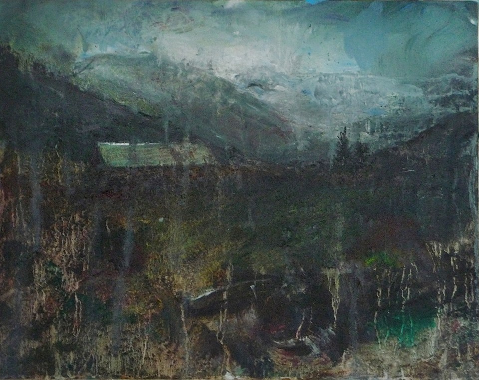 'Through Kintail'. Oil on 14x11" wood. Rose Strang 2020