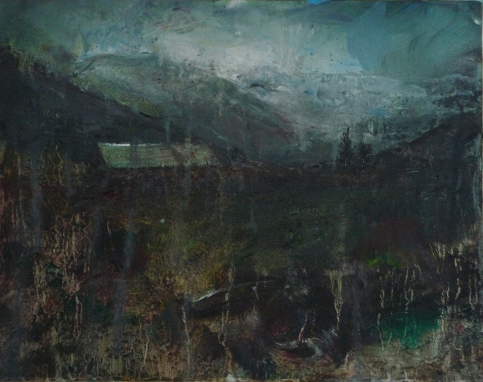'Through Kintail'. Oil on 14x11" wood. Rose Strang 2020