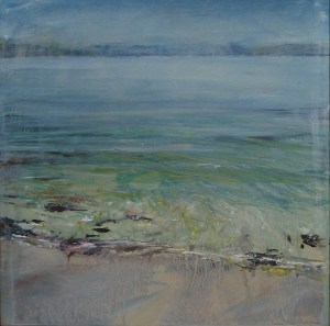 'Ardban Morning Sun'. Oil on 19 x 19" wood. Rose Strang 2020