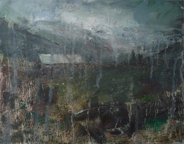 'Through Kintail'. Oil on 14x11" wood. Rose Strang 2020