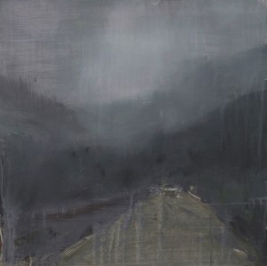 'T'Through Kintail 4'. Oil on 19x19" wood. Rose Strang 2020