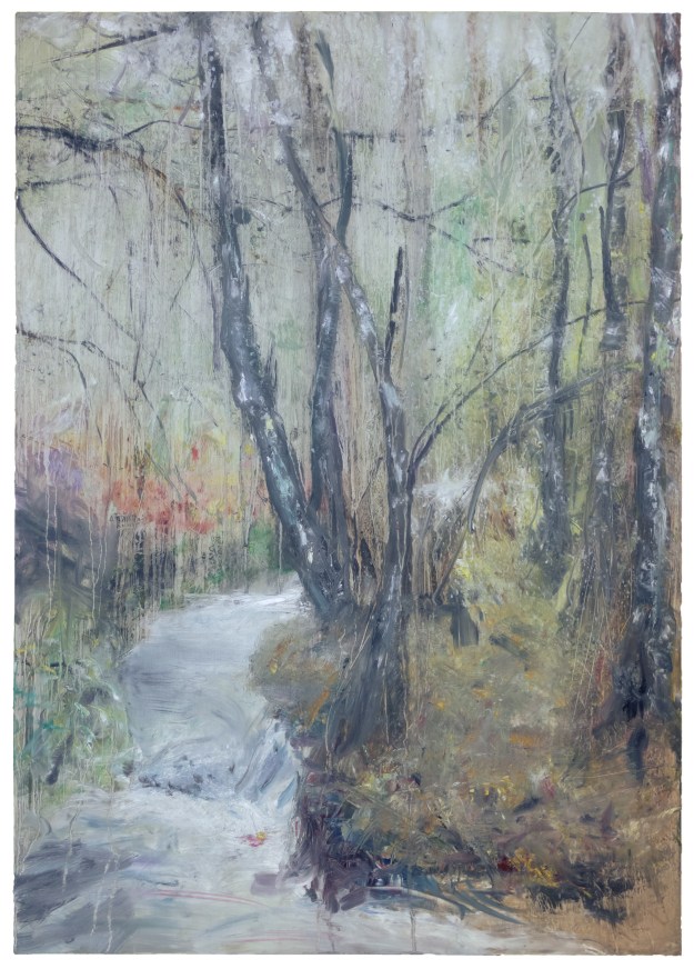 'Glenfinnan, Forest and Stream'. Oil on 33 x 23" wood panel. Rose Strang 2020