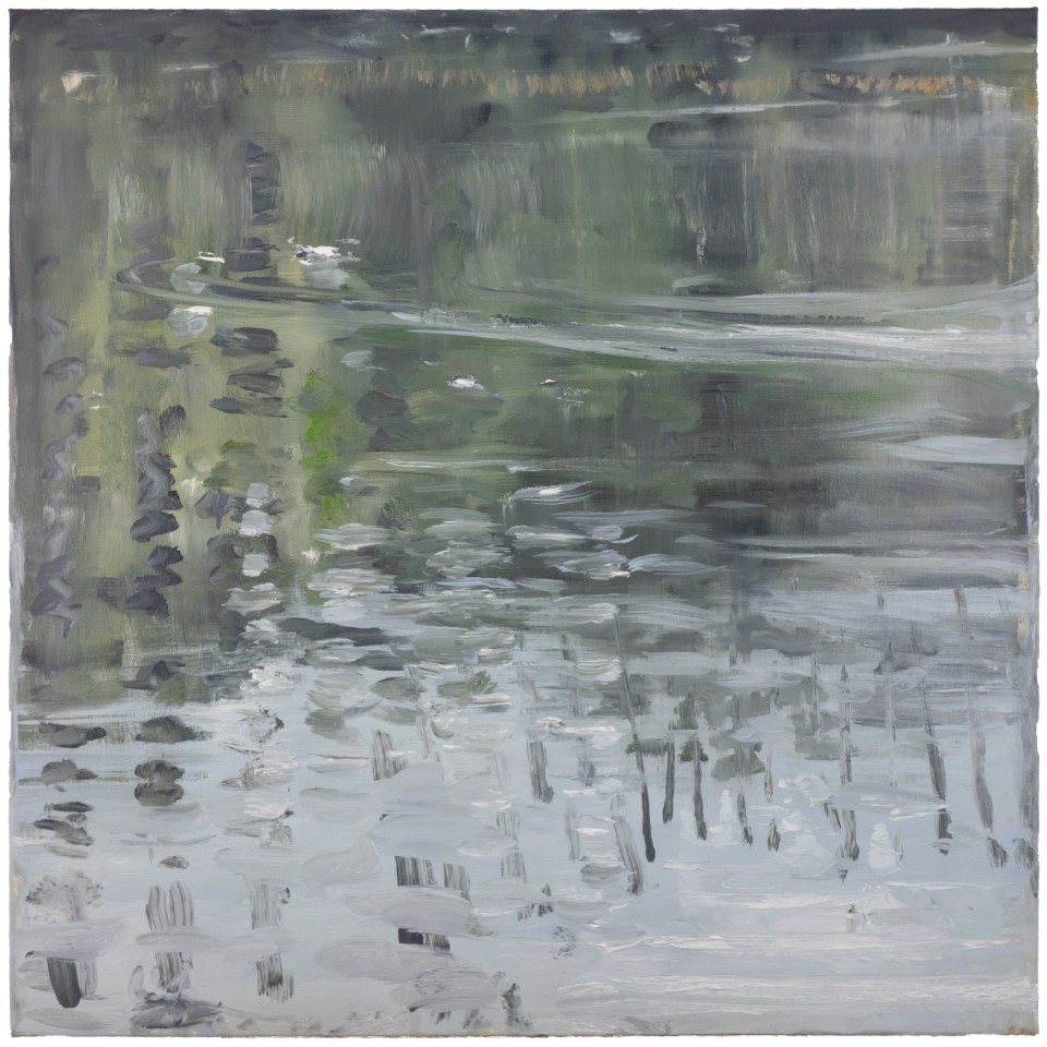 ‘Sutton Hoo Series. Trace’. Oil on 27×27 inch canvas. Rose Strang 2021