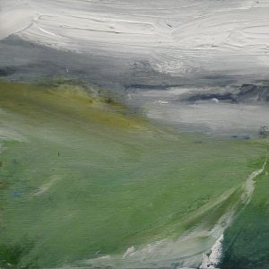 'Coigach 3'. Oil on 5x7" wood. Rose Strang 2023