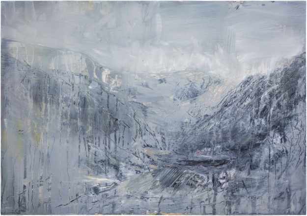 ‘Among Elementals. The Living Mountain Series. Oil on 60x42cm wood. Rose Strang 2020
