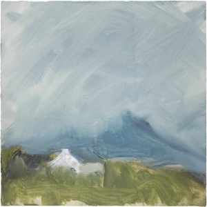 ‘Coigach 10’. Oil on 10×10″ wood. Rose Strang 2023