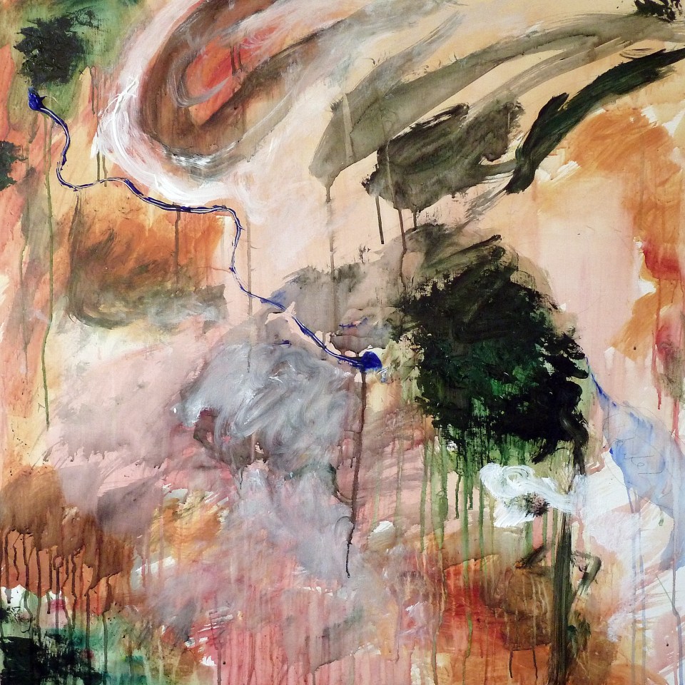 'Damascus 1'. Mixed media on 36x36" wood panel. Rose Strang 2016