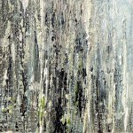 'Callanish 2'. Mixed media on 5x5" wood. Rose Strang 2016