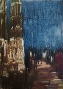Vesper I. Oil on wood. 42 by 30 cms. Rose Strang 2026